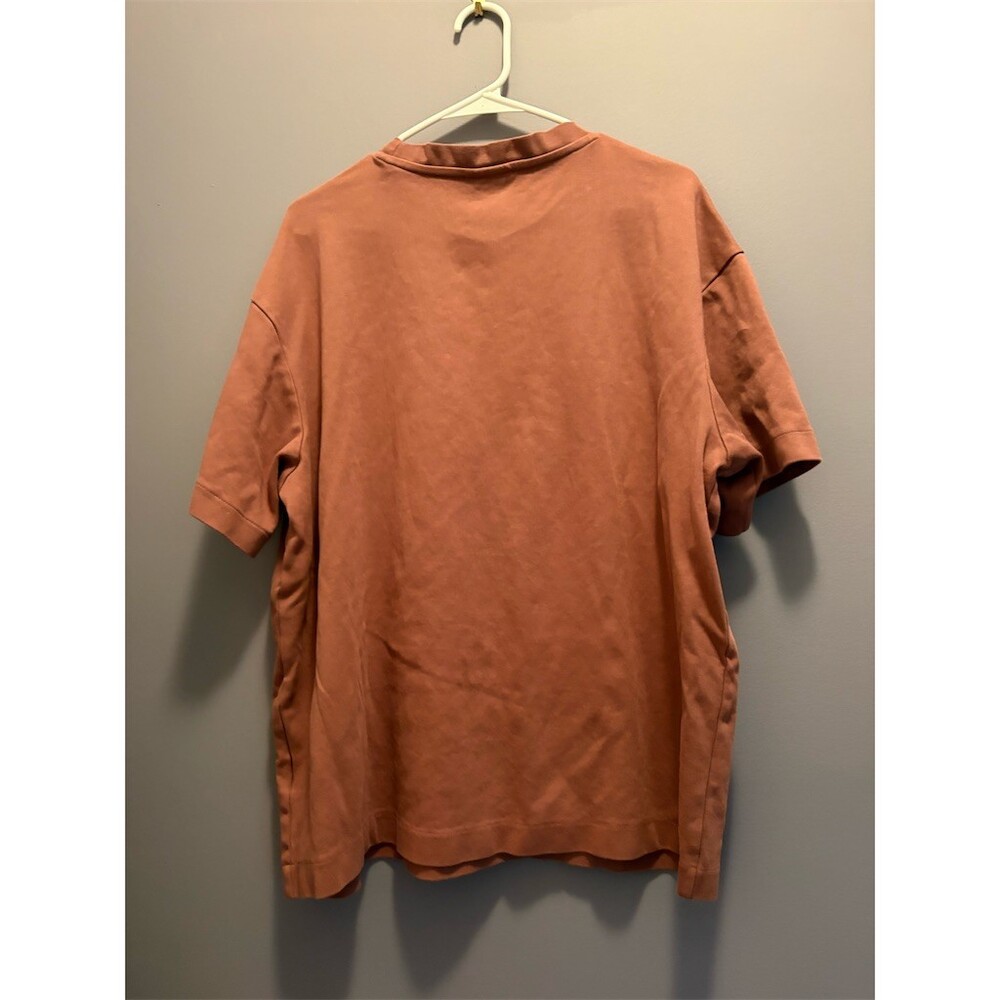 H&M T-Shirt Mens XL Maroon Crew Neck Short Sleeve Loose Fit Oversized - Picture 4 of 9
